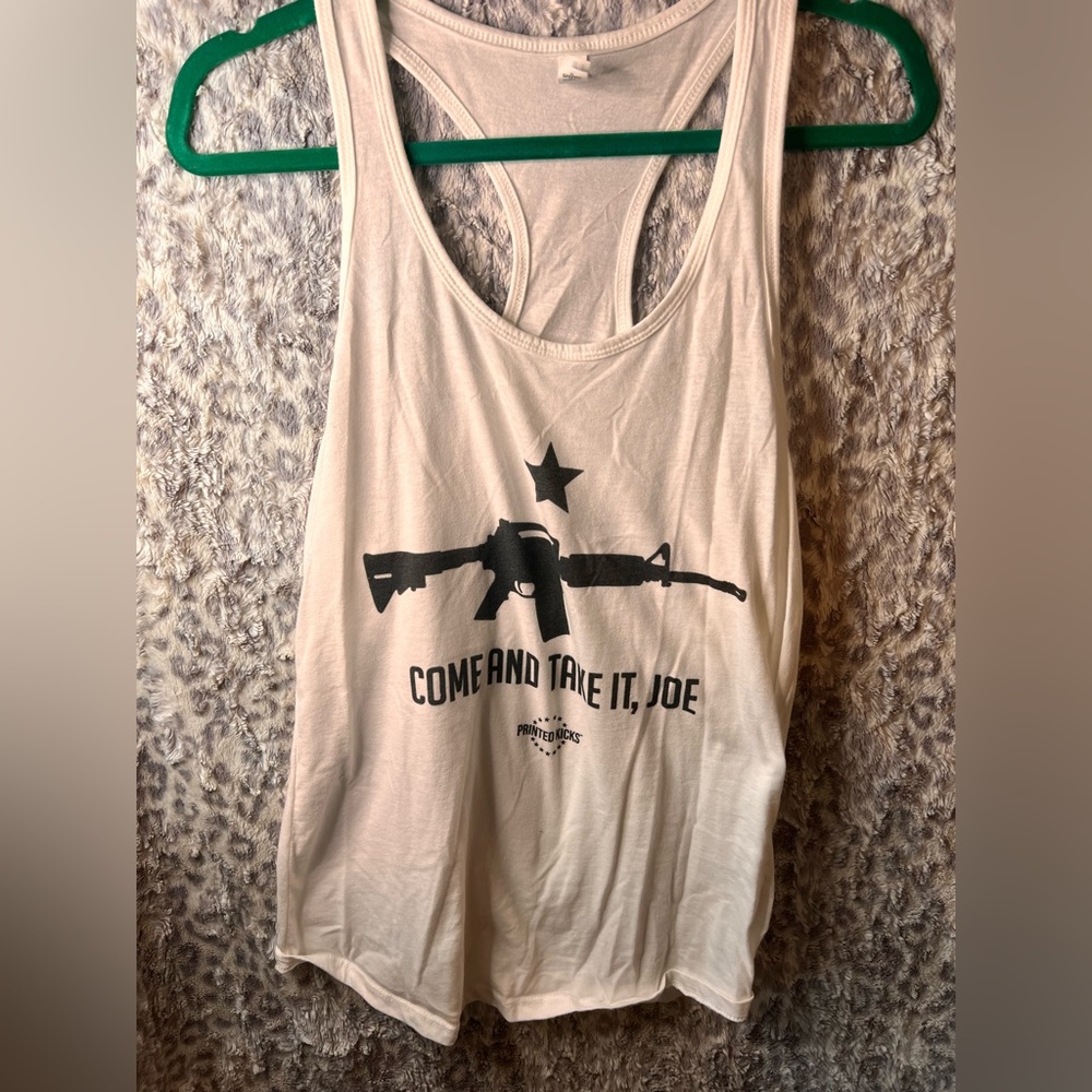 White racer back tank top by NextLevel